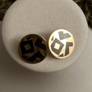 Vintage Geometric Modern Design Disc Earrings